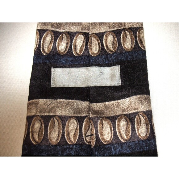 Stafford Executive Vintage Silk Tie Made in USA Abstract Raindrop Pattern 4 x 60 - Picture 4 of 6